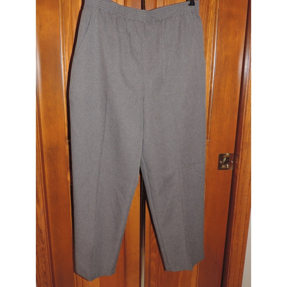 Briggs Pants 8P Women's Heather Gray Stretch Pants Size 8 Petite